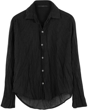 All Three Daniel Gauze Shirt - Black