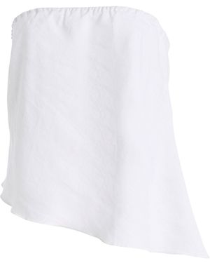 Deiji Studios Line Linen Top - White