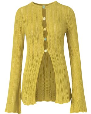 Baobab Corsica Sheer Knit Top - Yellow