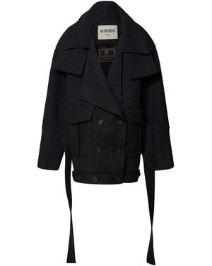 Batakovic Structured Oversized Wool-Cashmere Coat - Black