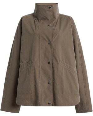 TOTEME Cotton-Nylon Parachute Jacket - Brown