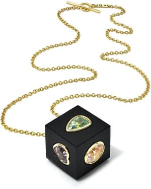 Rachel Quinn One-Of-A-Kind 14K Onyx Sapphire Pendant - White