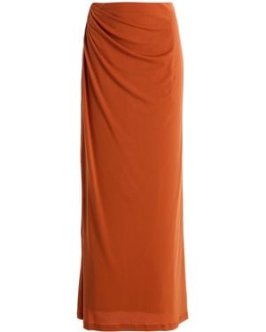 Significant Other Priya Draped Jersey Maxi Skirt - Orange