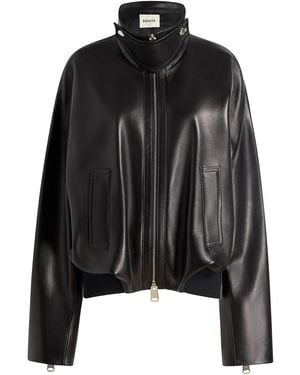 KHAITE Hamett Plonge Leather Jacket - Black