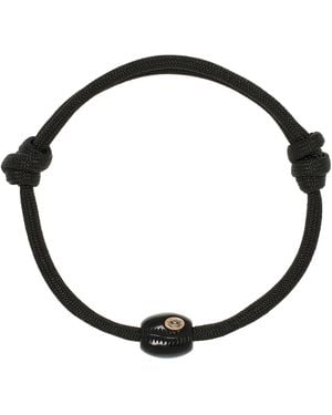 Dezso by Sara Beltran Onyx; Cowry And Sillimanite Anklet - Black