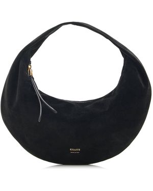 KHAITE Olivia Suede Mini Hobo Bag - Black