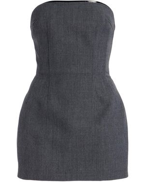 LAQUAN SMITH Strapless Wool-Blend Mini Dress - Black
