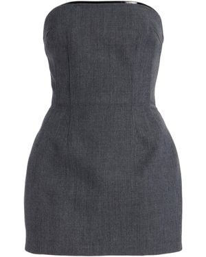 LAQUAN SMITH Strapless Wool-Blend Mini Dress - Black