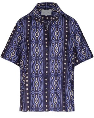 Johanna Ortiz Salty Promises Cotton Poplin Shirt - Blue