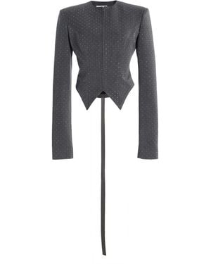LAQUAN SMITH Crystal-Embellished Suiting Blazer - Black