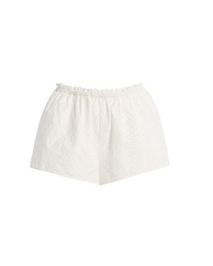Posse Harriet Cotton Shorts - White