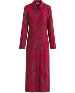 MACCAPANI Andre Cotton-Blend Jacquard Dress - Red