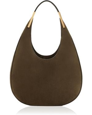 SAVETTE The Small Florence Suede Hobo Bag - Brown