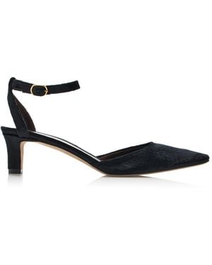 The Row Carla Velvet Court Shoes - Black