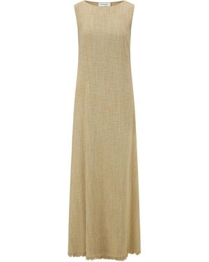 Into The East Relaxed Silk Maxi Dress - Natural