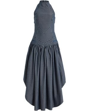 Tolu Coker Open-Back Cotton Maxi Dress - Blue