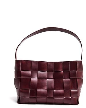 St. Agni Woven Leather Mini Tote - Red