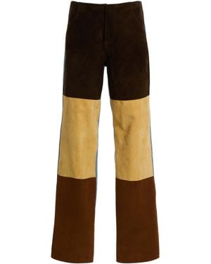 Christopher Esber Spliced Low-Rise Straight-Leg Jeans - Multicolour