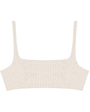 ORIANE 1986 The Bralette Cropped Top - White