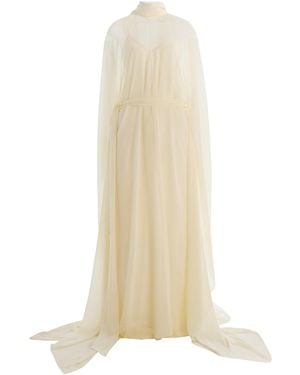 De La Vali Nila Chiffon Maxi Dress - White