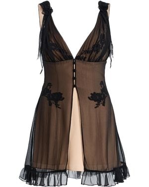 Mirror Palais Nightcap Silk Mini Dress - Brown