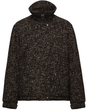 Magda Butrym Wool-Blend Mouline Jacket - Black