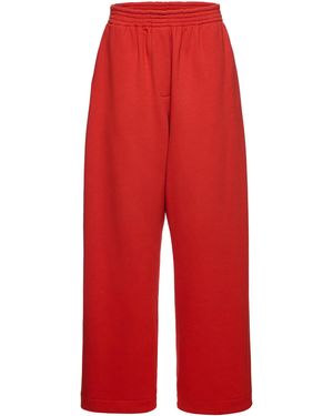 Magda Butrym Oversized Cotton-Blend Joggers - Red