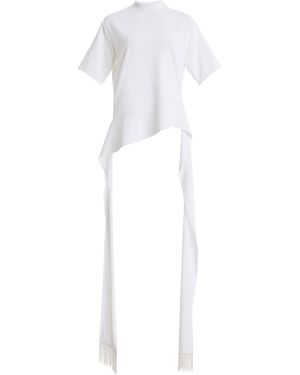 Brandon Maxwell The Winnie Tie-Detailed Jersey T-Shirt - White