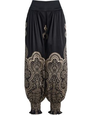 Johanna Ortiz Joy Fusion Silk Wide-Leg Trousers - Brown