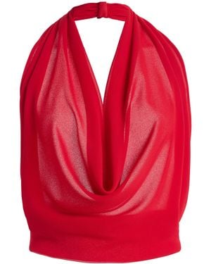 Sloan Exclusive Scarf Top - Red