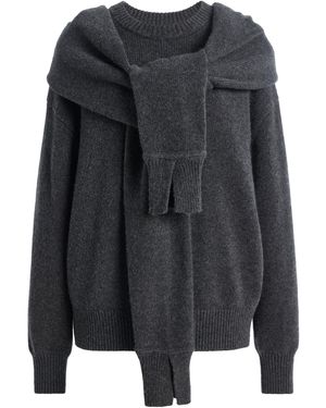 Twp Shrug Cashmere Crewneck Jumper - Black