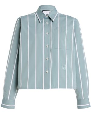 YAITTE Exclusive Riviera Buoy Striped Cotton Shirt - Blue