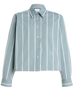 YAITTE Exclusive Riviera Buoy Striped Cotton Shirt - Blue