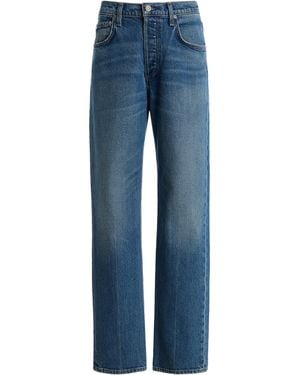 Citizens of Humanity Savannah Stretch Mid-Rise Cigarette Jeans - Blue