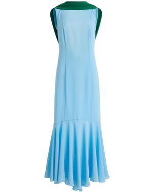 Siedres Exclusive Manon Ruffled Maxi Dress - Blue