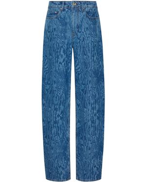 OSSOU Rider Barrel-Leg Jeans - Blue