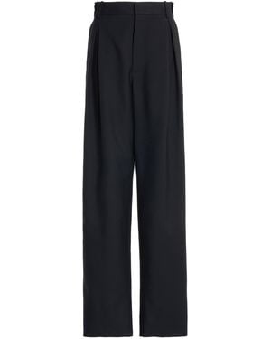 Bottega Veneta Pleated Cotton Wide-leg Trousers - Blue