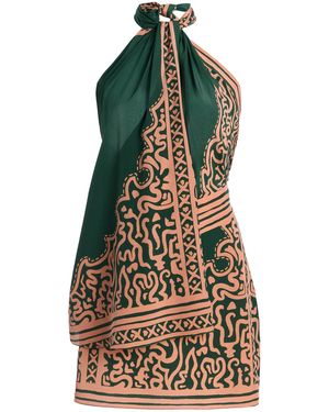 Johanna Ortiz Frontier Poem Mini Dress - Brown
