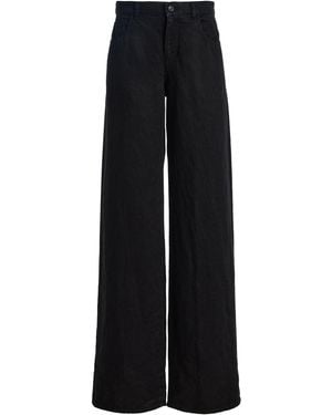 The Row Eglitta Linen Mid-Rise Straight-Leg Jeans - Black