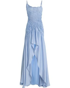 Georgia Hardinge The Eclipse Matte-Satin Maxi Dress - Blue