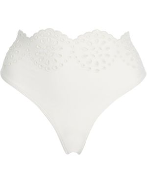 Sea Mae Eyelet Bikini Bottom - White