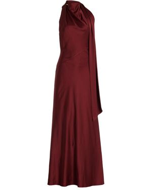 Significant Other Adriana Draped Satin Halter Gown - Red