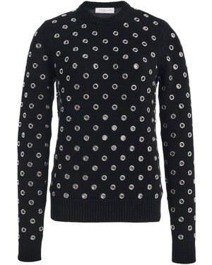 Michael Kors Grommet Embellished Cashmere Jumper - Black