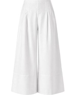 Chan Luu Dupioni Ultra Wide Leg Trousers - White