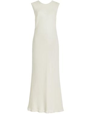 St. Agni Rouleau-tied Backless Maxi Dress - White