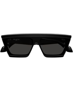 Alaïa Mask-Frame Acetate Sunglasses - Black