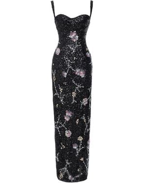 DES_PHEMMES Embellished Maxi Dress - Black