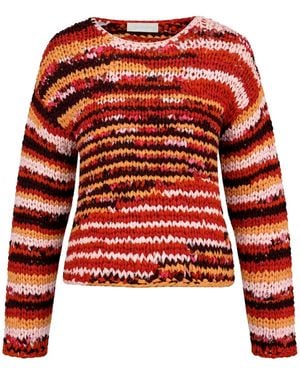 Zimmermann Luna Ribbon Knit Cotton Jumper - Red