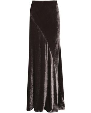 Cortana Iris Velvet Maxi Skirt - Black