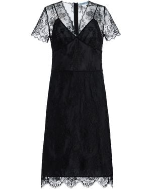 Prada Lace Midi Dress - Black
